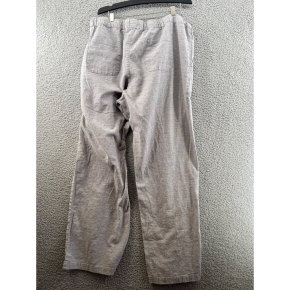 Merona Gray Heathered Stripped Linen-Blend Drawstring Pants Relaxed Fit Size XXL - Picture 6 of 8